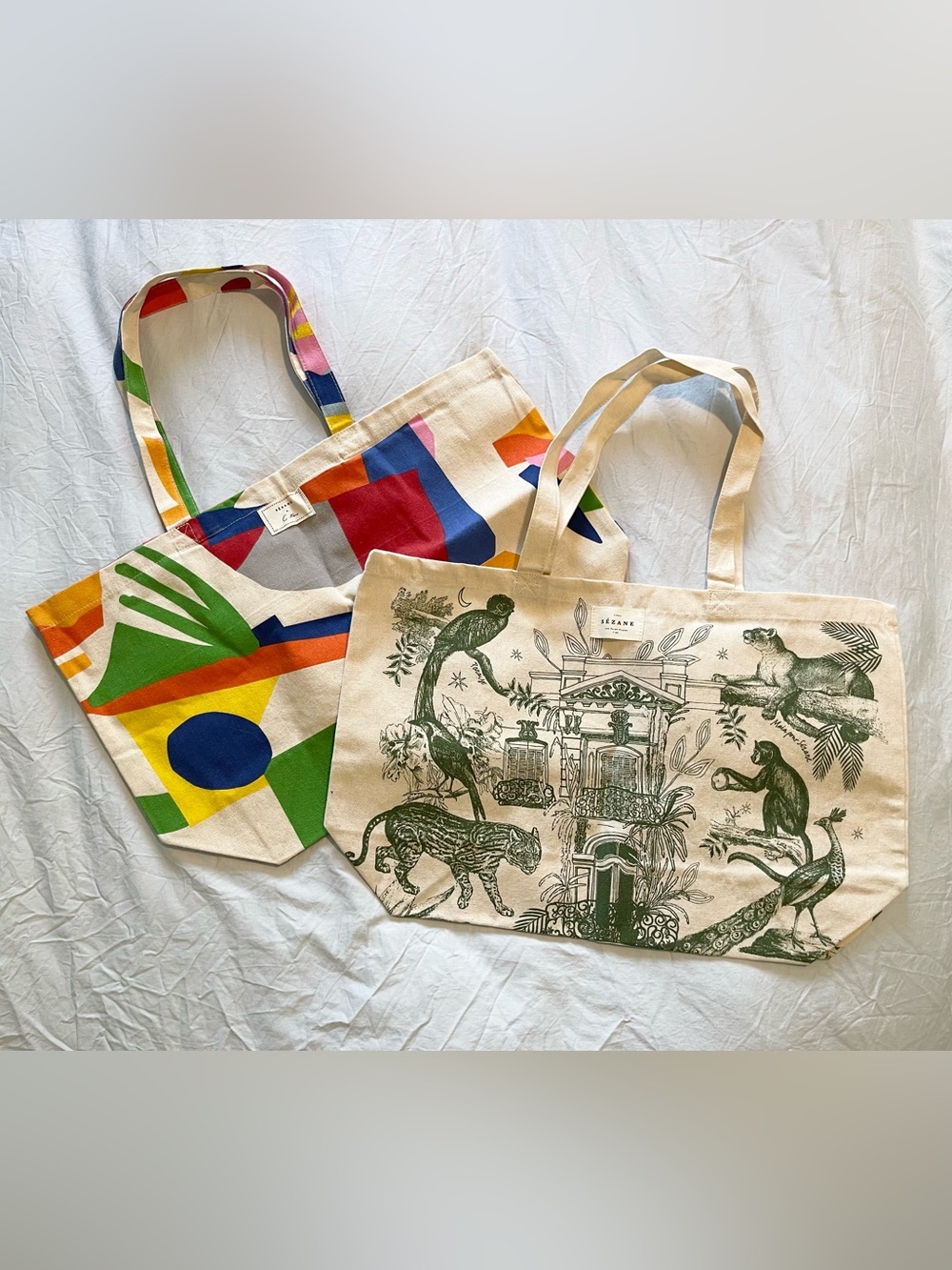 New Sézane Canvas Tote Bag Bundle